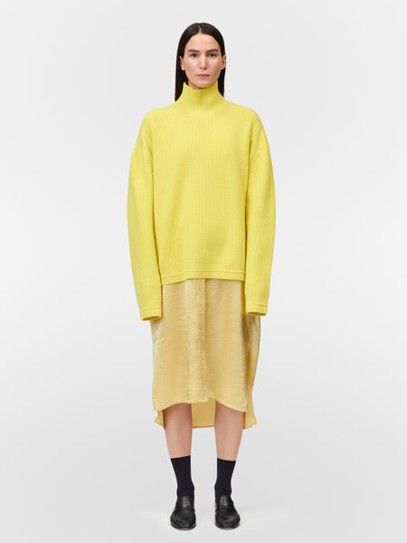 Oversized Turtleneck in Maize Yellow