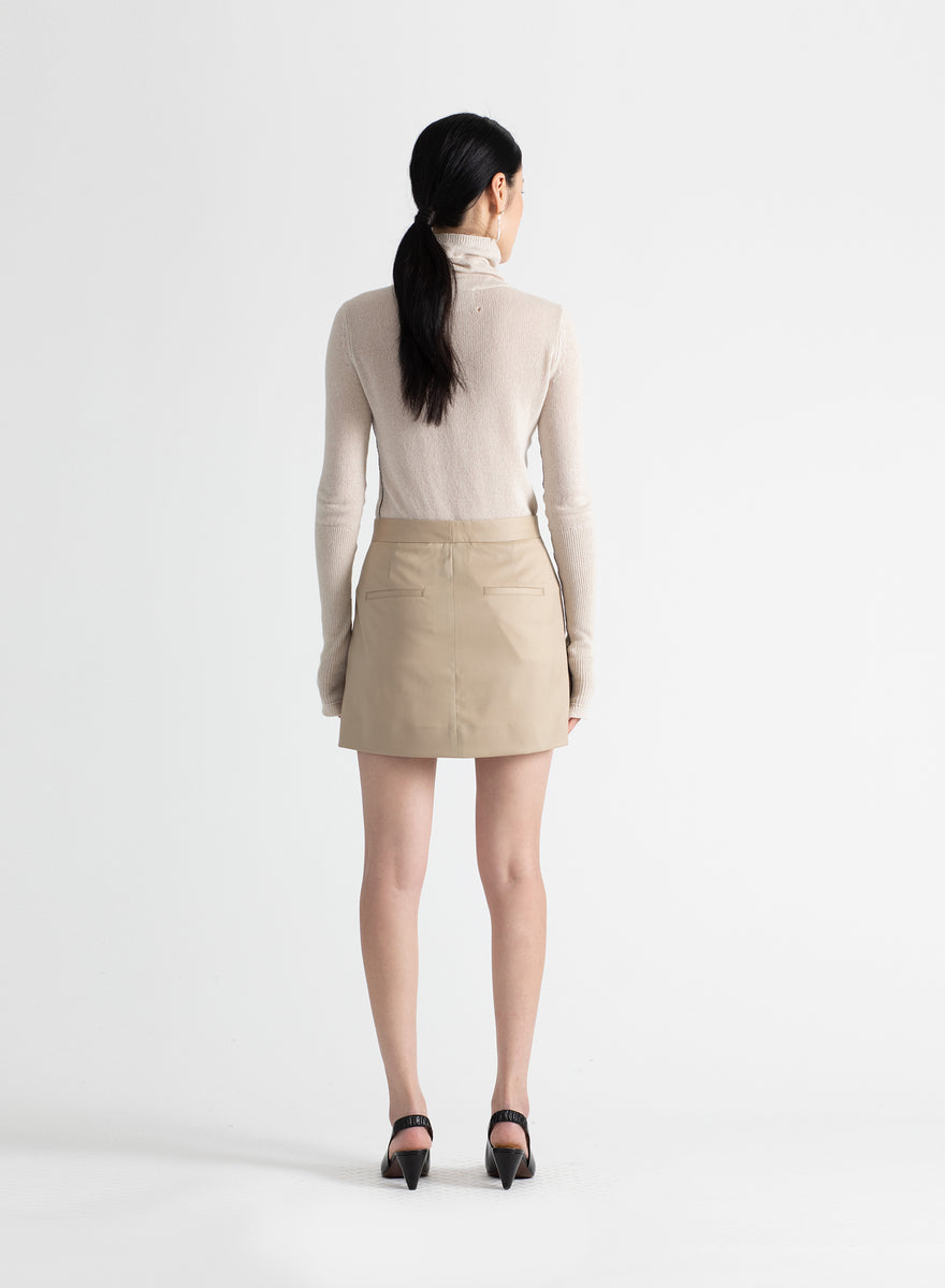 Slash Pocket Mini Skirt in Beige – Maria McManus