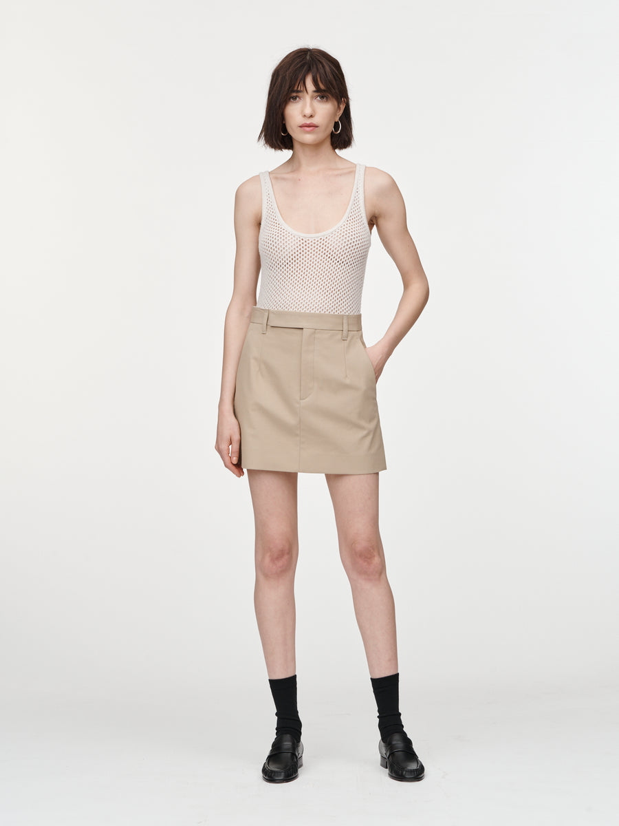 Slash Pocket Mini Skirt in Beige – Maria McManus