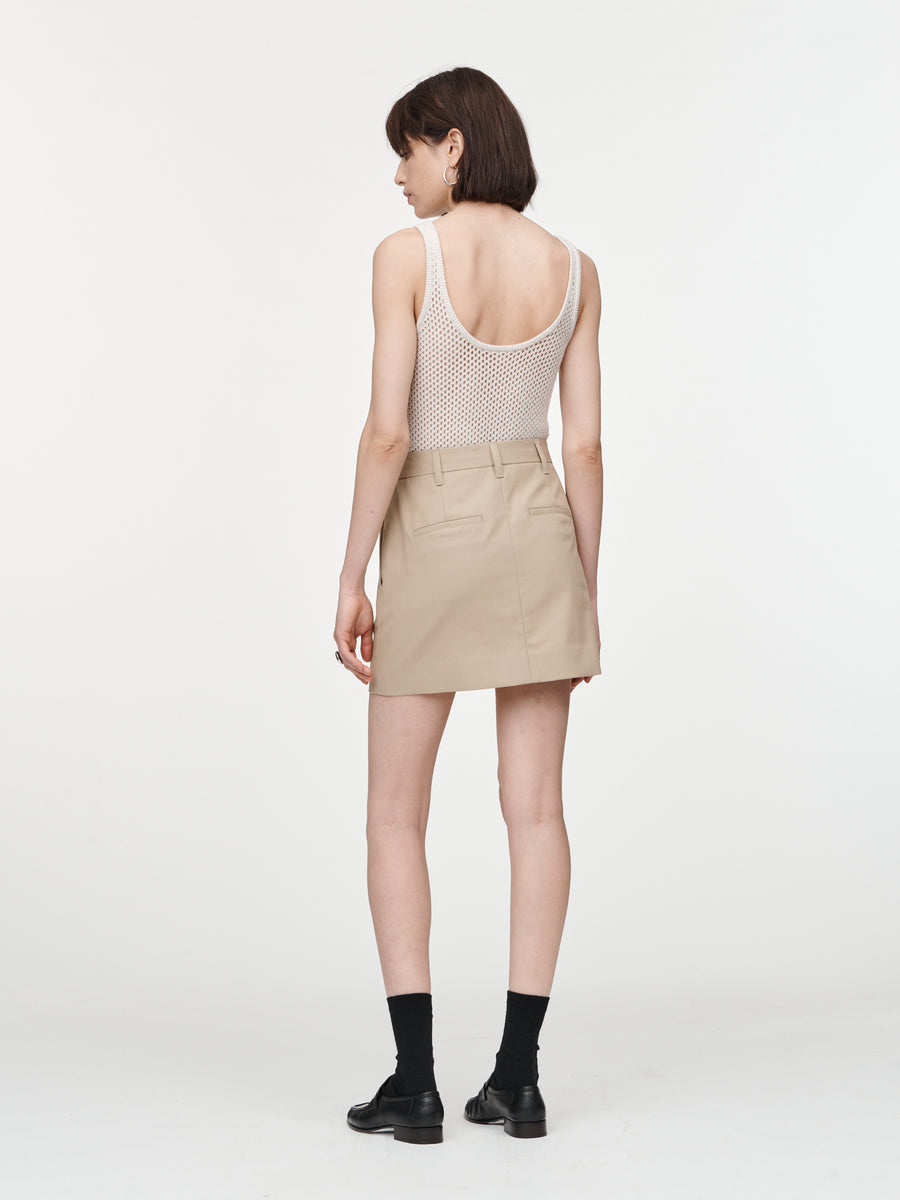 Slash Pocket Mini Skirt in Beige – Maria McManus