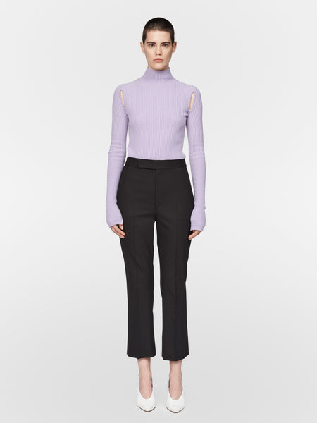 Ribbed Turtleneck in Lilac
