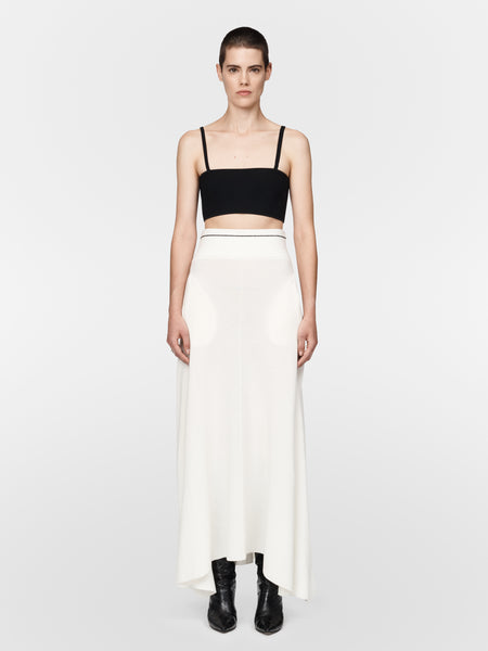 Midi Flare Skirt in Ivory