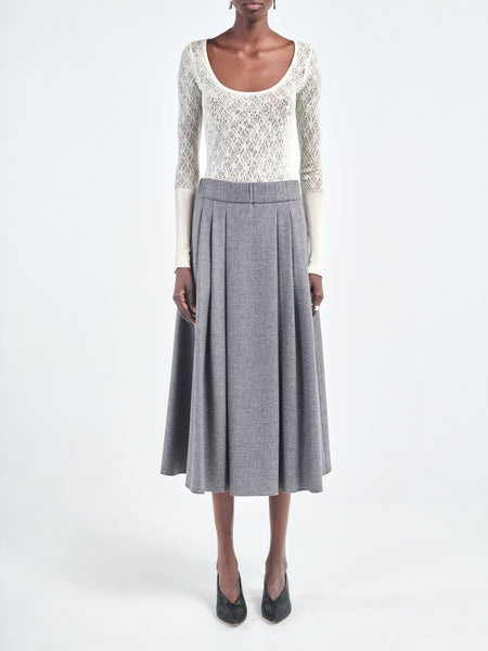 Scoop Lace Top in Ivory