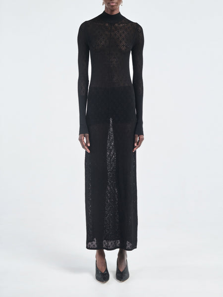 Lace Mock Dress in Black