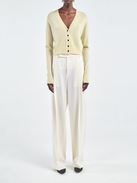 Shrunken V Cardigan in Primrose