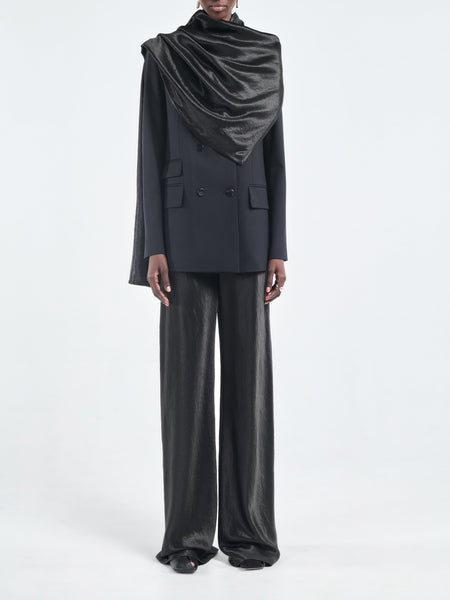 Double Breasted Cloak Blazer in Black