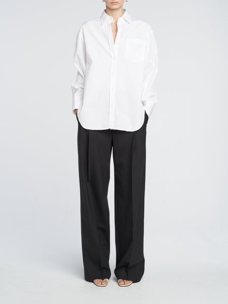 Oversized Tunic Shirt in Organic White