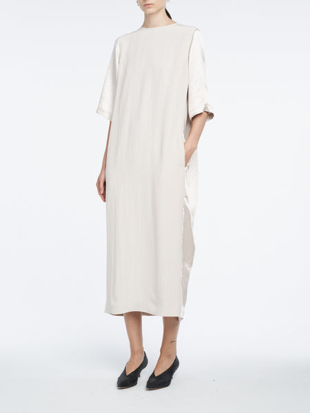 Midi T-Shirt Dress in Champagne