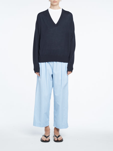 Deep V-Neck in Midnight Navy