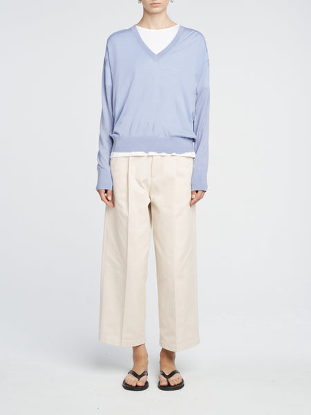 Deep V-Neck in Sky Blue
