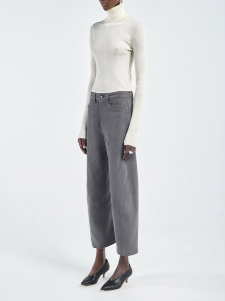 Ribbed Turtleneck in Ivory