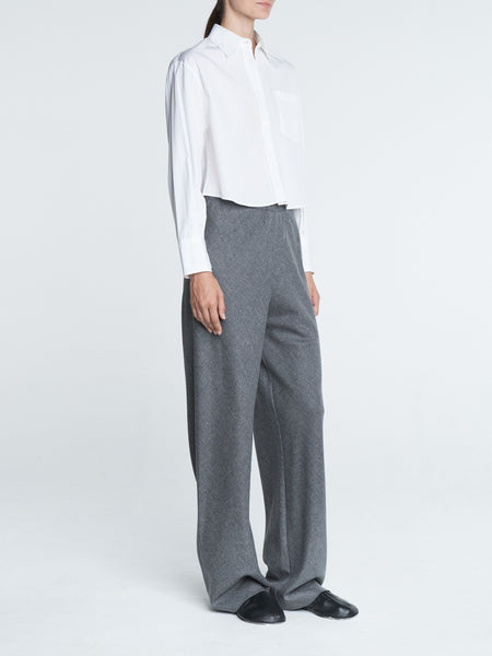 Cropped Oversized Shirt in White