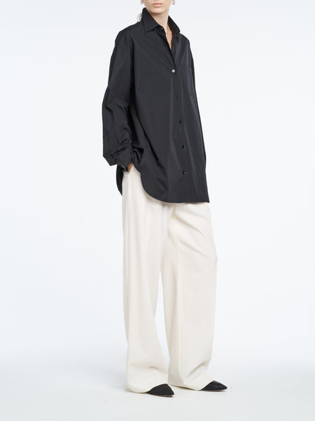 【MARIAMcMANUS】TP001OCP Oversized Shirt MARIA MCMANUS Oversized striped organic cotton-jacquard shirt