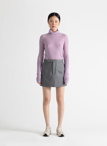Trouser Mini Skirt in Medium Heather Grey